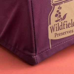 Table Covers 8 ft, printed polyester, fits a standard 8 ft folding table