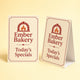 Table Tent Cards, 14PT card, matte finish, 4x6.25 and 5x5.5