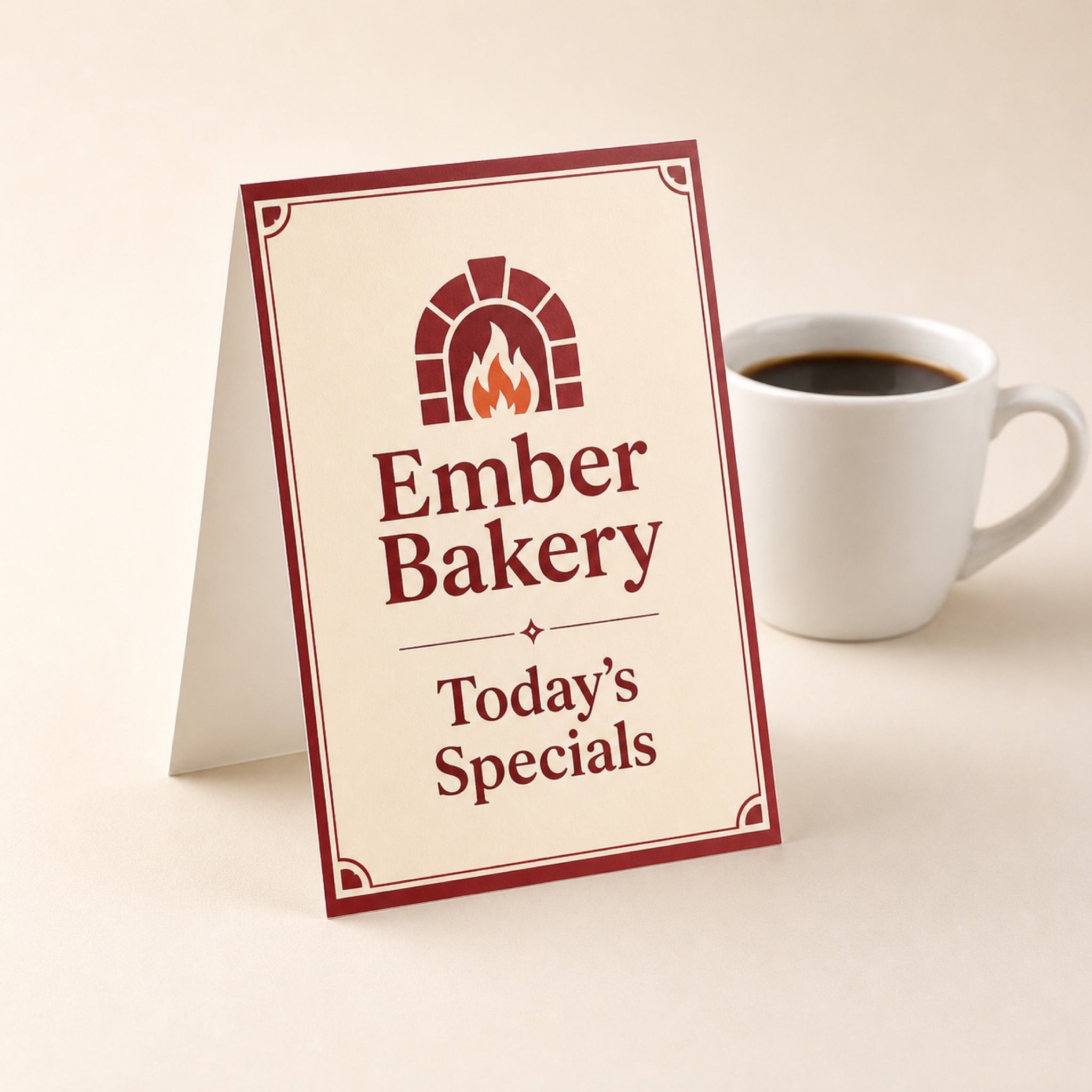 Table Tent Cards, 14PT card, matte finish, 4x6.25 and 5x5.5