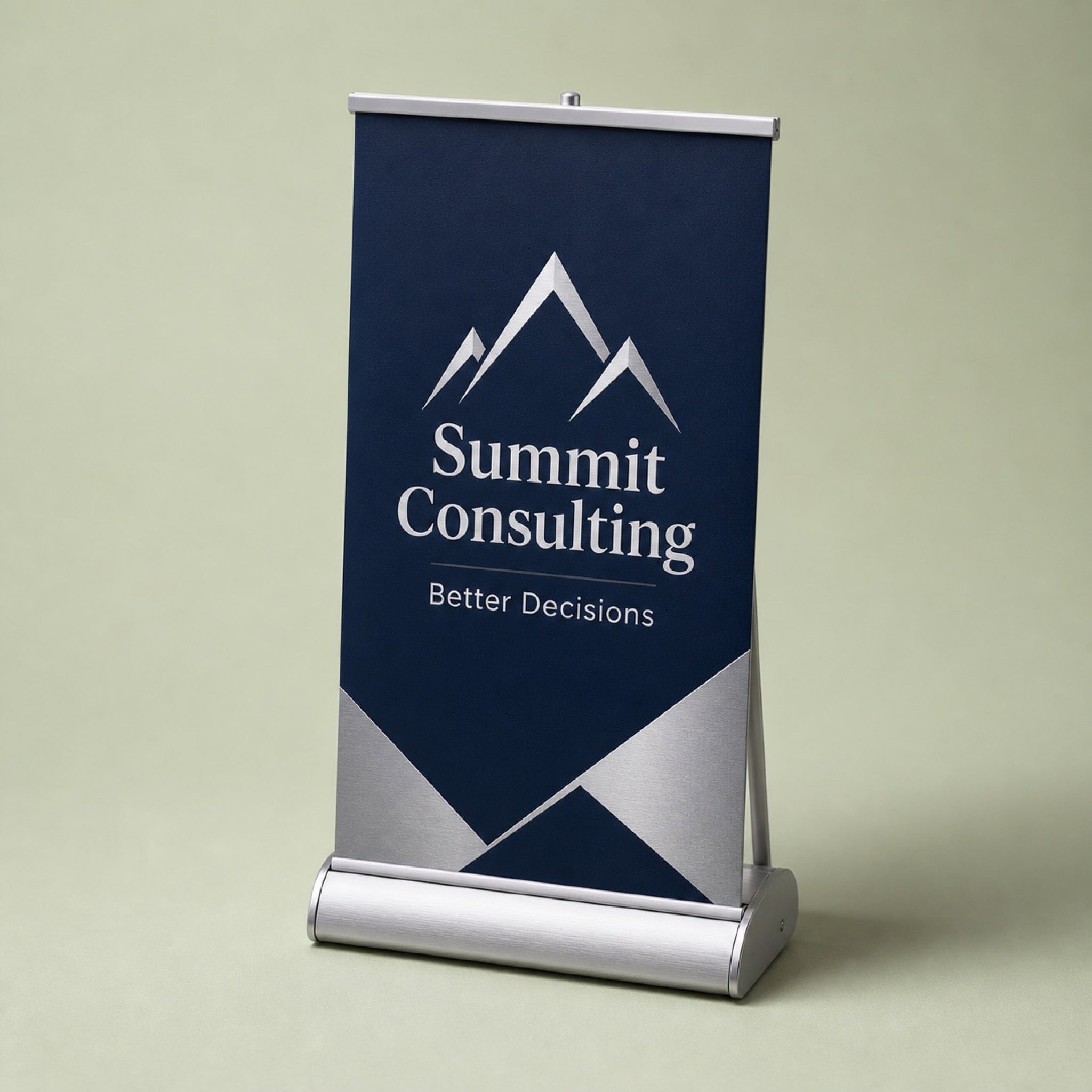 Tabletop Pull-Up Banner, 13oz matte vinyl, 11 x 18 inches