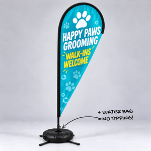 Teardrop flag cross base with water bag