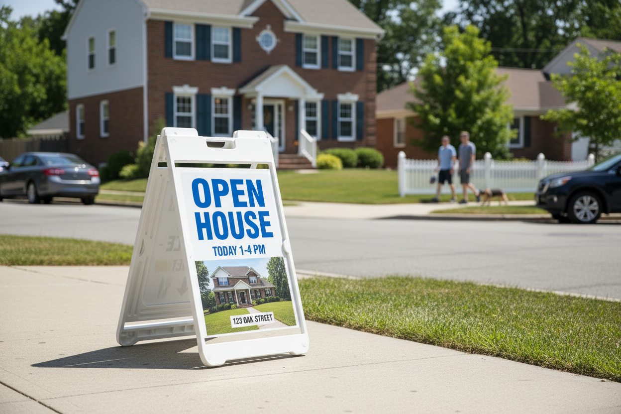 White SimpoSign II Real Estate Open House