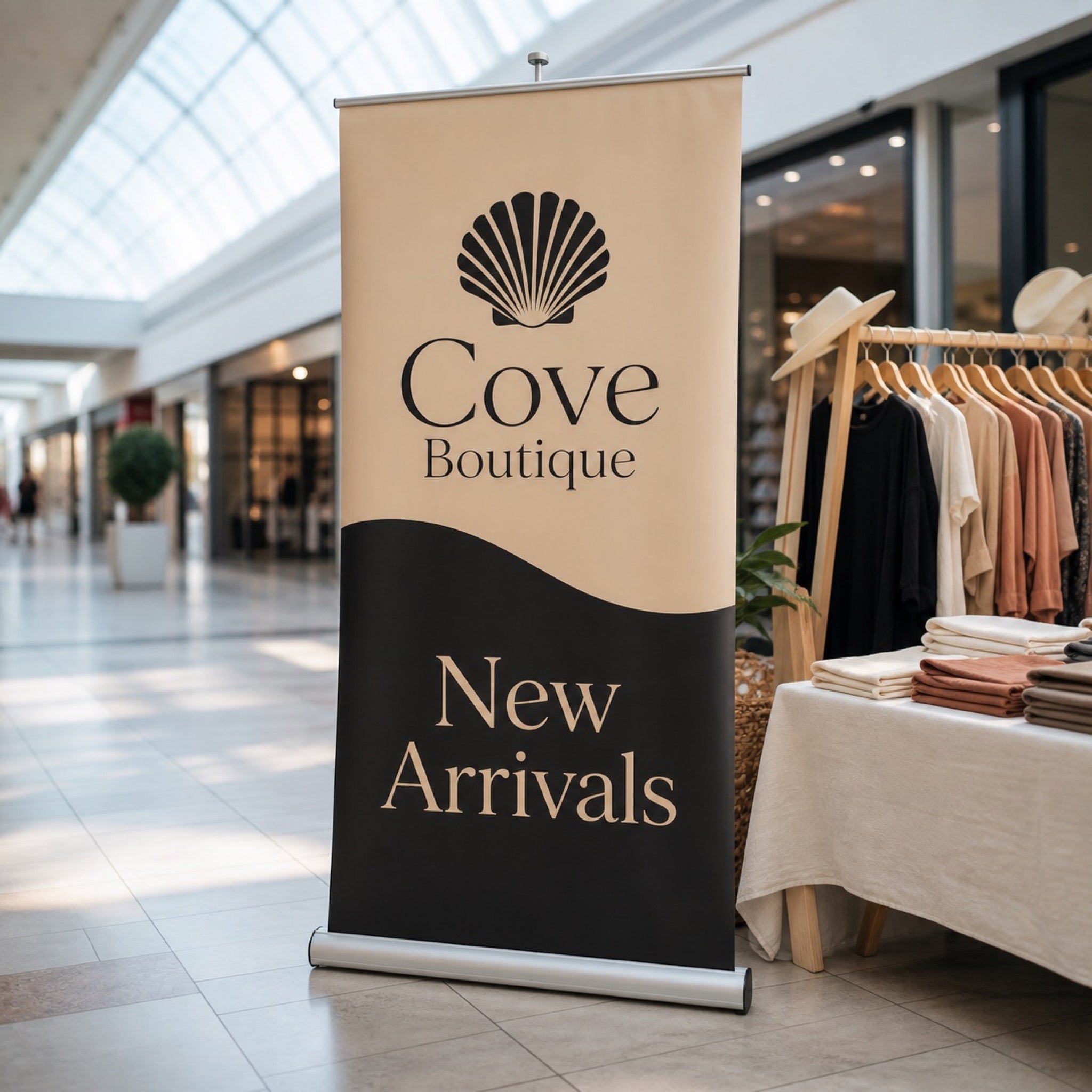 Wide Pull-Up Banner, 13oz matte vinyl, 48 x 80.5 inches