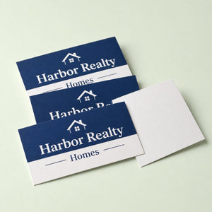 Writable Business Cards, 14pt C1S stock, 3.5 x 2 inches, shown in an alternate use