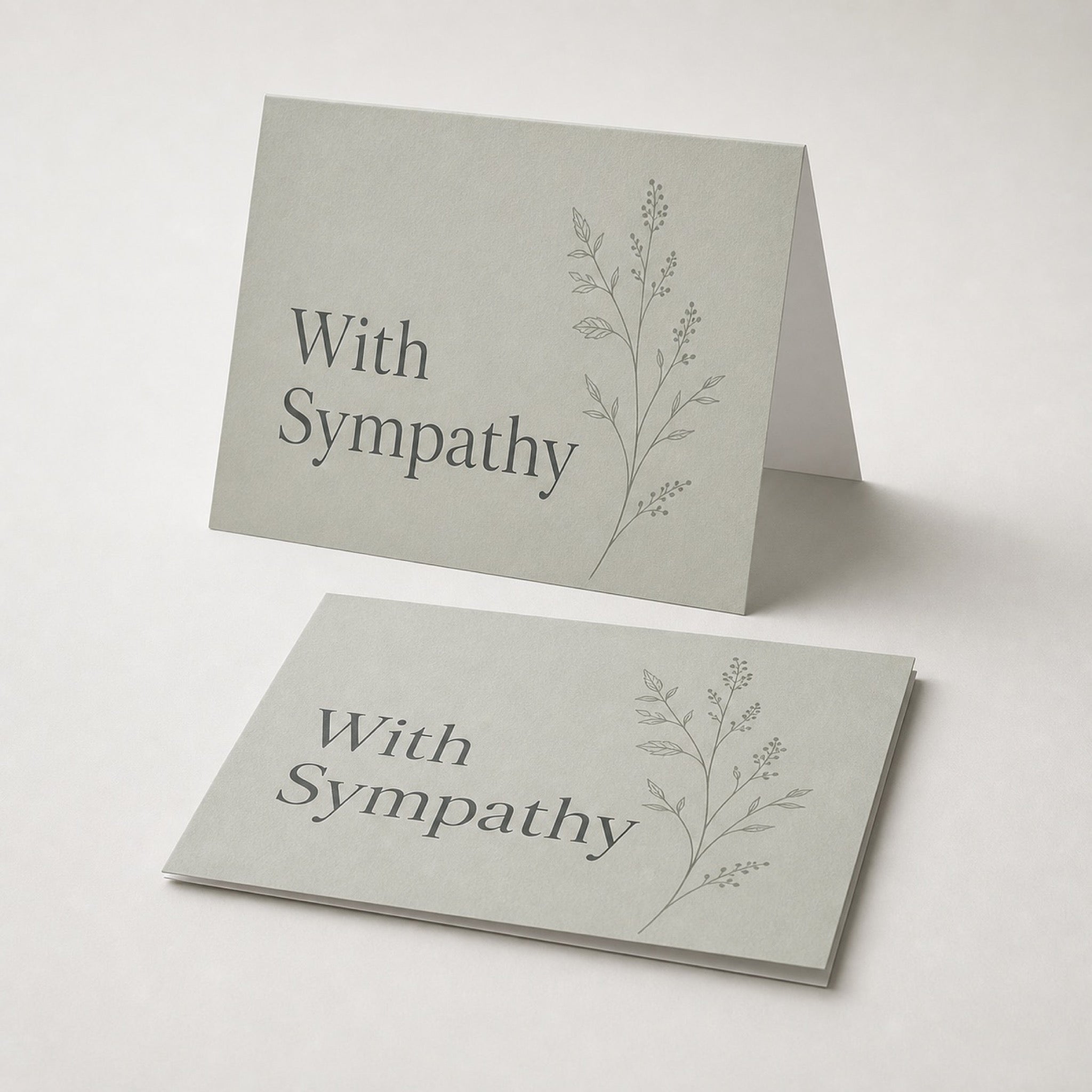 Writable Greeting Cards, 14pt C1S stock, 8.5x5.5, 10x7, 8.5x11, shown in an alternate use