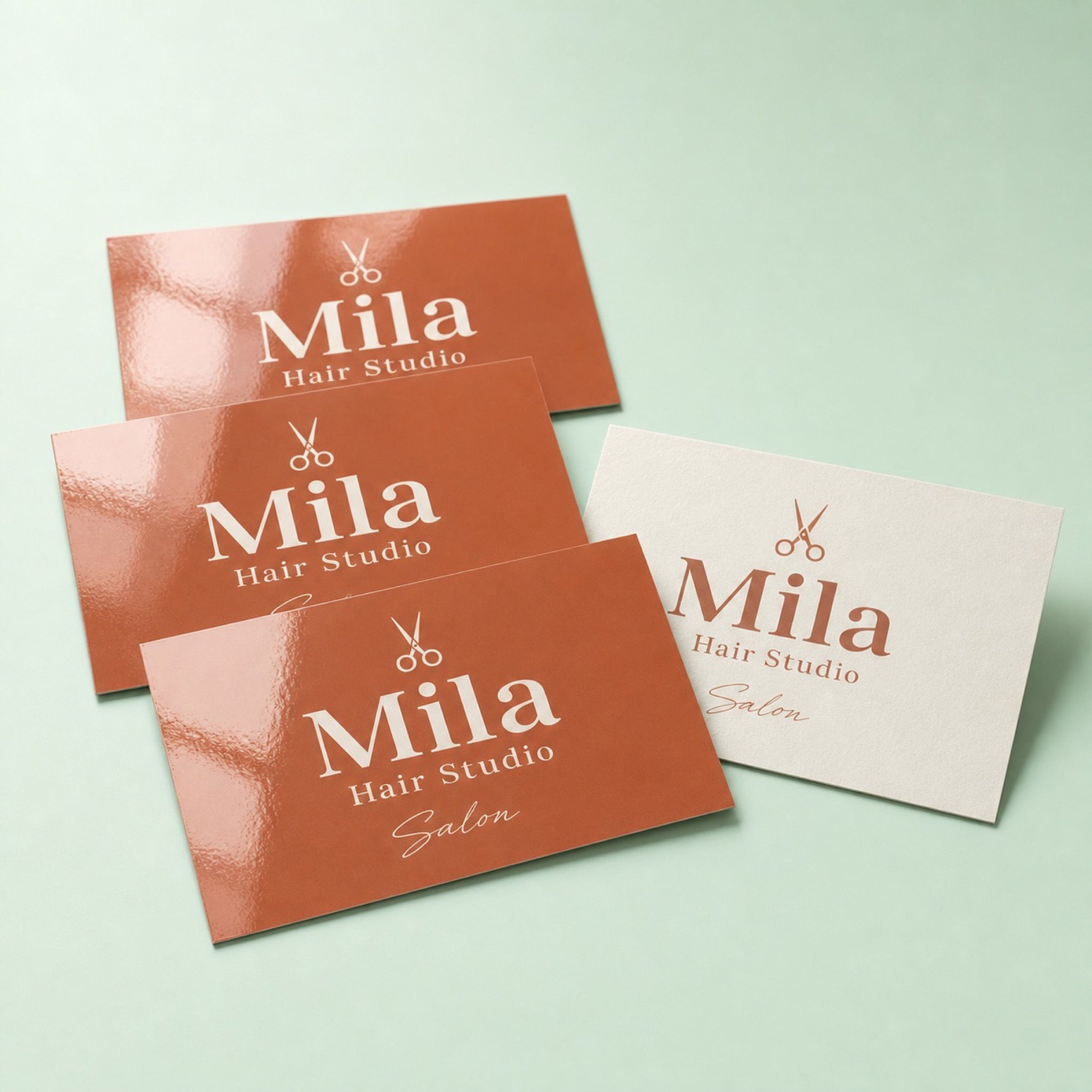 Writable High-Gloss Business Cards, 14pt C1S stock, UV front, 3.5 x 2 inches, shown in an alternate use
