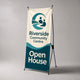 X-Frame Banners, 13oz matte vinyl, 23.6 x 63 inches