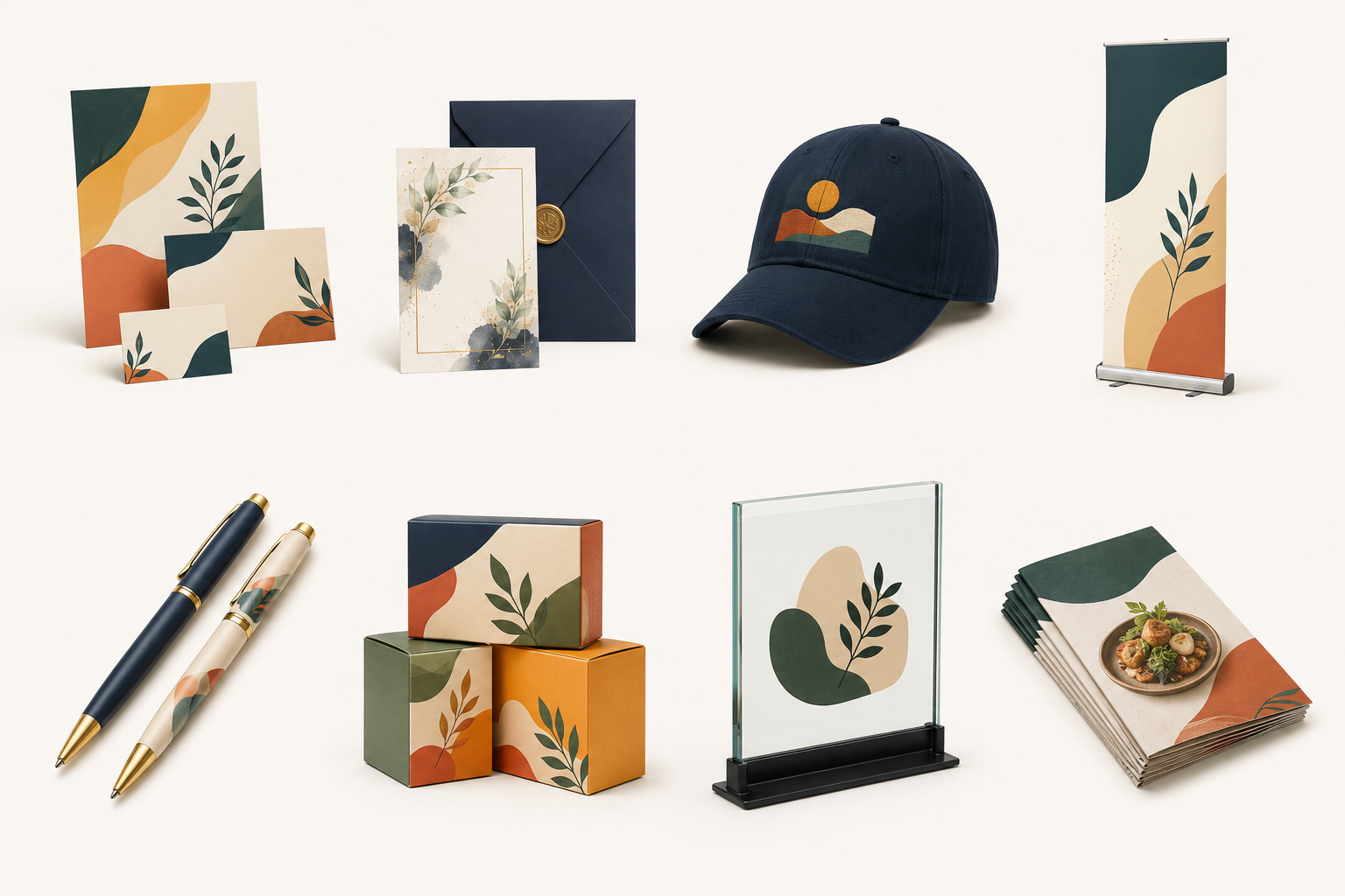 Coordinated packaging with boxes and labels